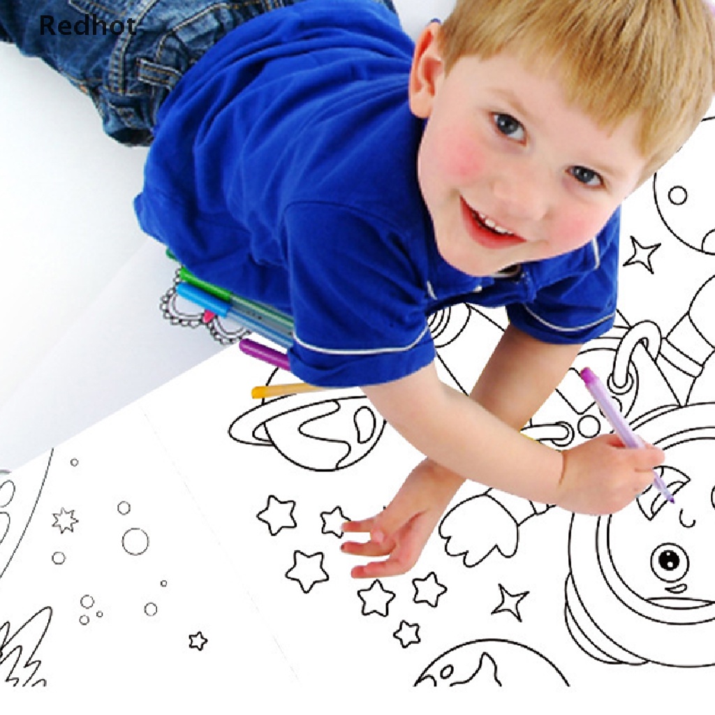 &lt; Redhot &gt; Cuộn Giấy Tô Màu DIY Nhiều Họa Tiết Như Thật Cho Trẻ Em Đang Giảm Giá