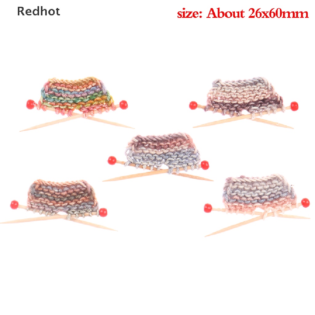 &lt; Redhot &gt; Áo Sweater Dệt Kim Dày Dặn Trang Trí Nhà Búp Bê Thu Nhỏ 1: 12