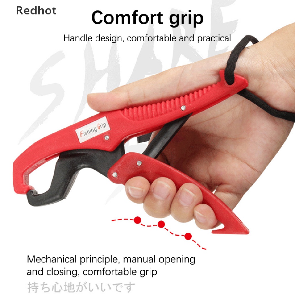 &lt; Redhot &gt; Kìm Kẹp Cá Bằng ABS Có Dây Điều Chỉnh Phụ Kiện Câu Cá