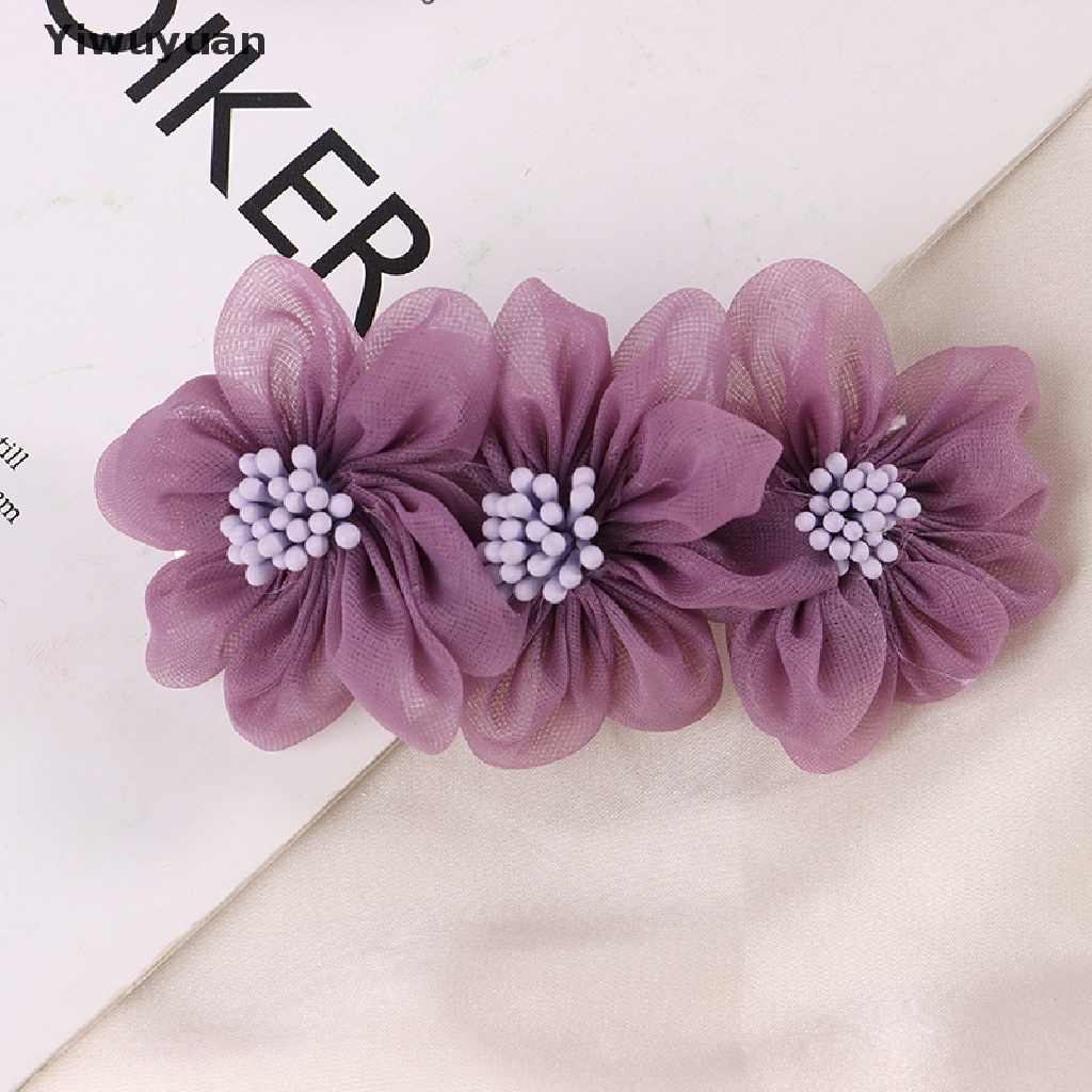 Kẹp Tóc Hình Hoa Trà Đính Ngọc Trai Màu Trắng Hồng Thanh Lịch Kiểu Hàn Quốc < Yiwuyuan >