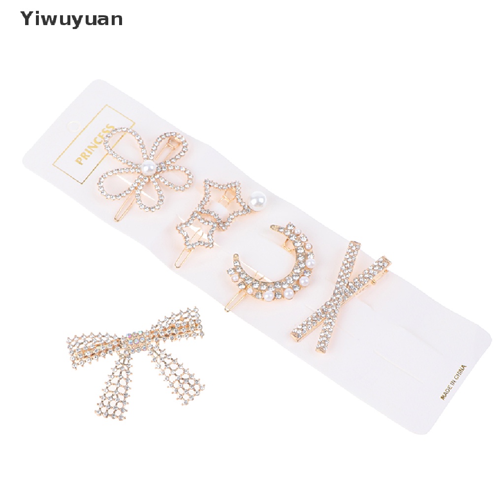 Bộ 5 Kẹp Tóc Đính Đá Thời Trang Cho Nữ