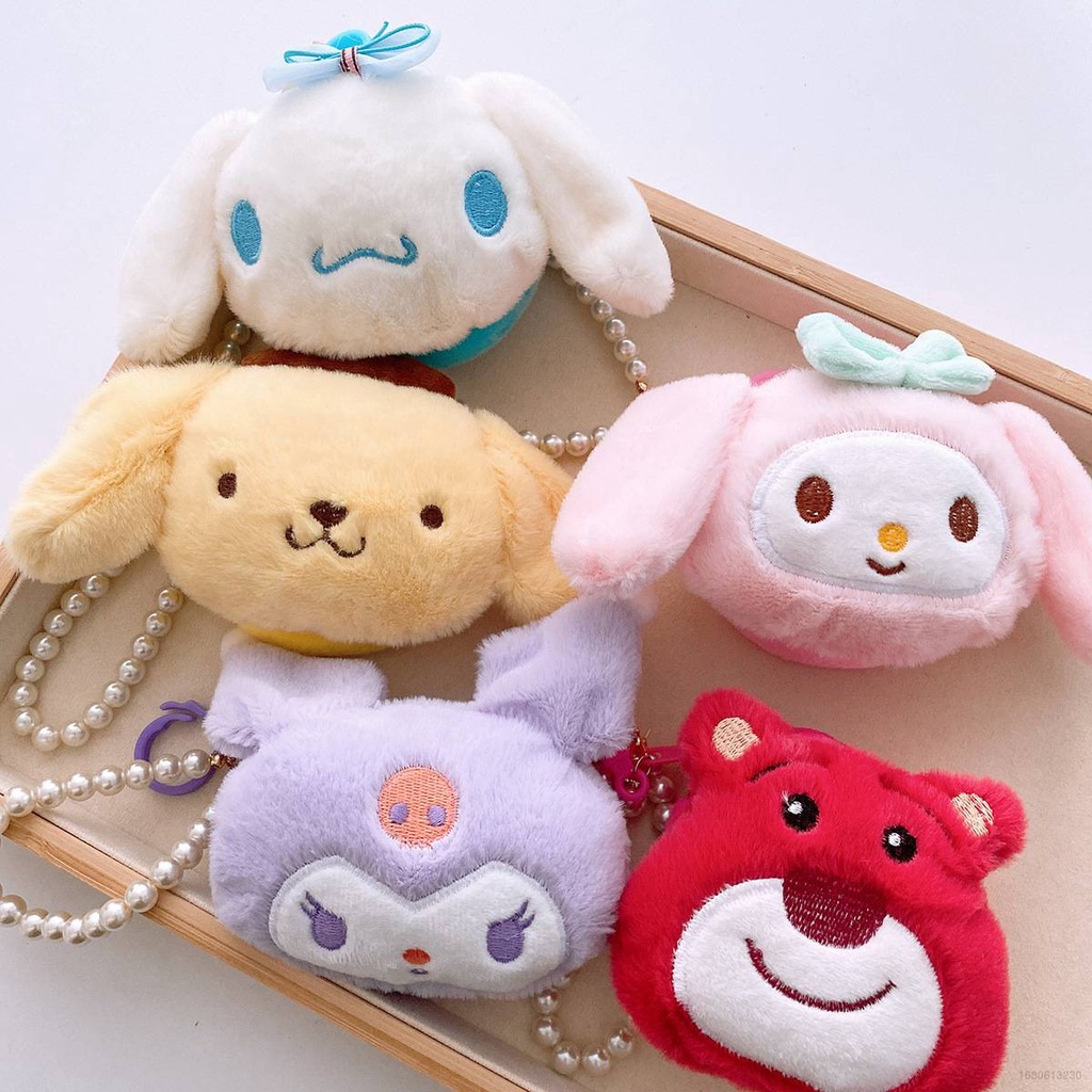 Gấu dâu Lotso Sanrio mymelody Kuromi Cinnamon Pompom Purin Lotso Dâu Tây Nhồi Bông Sức Chứa Lớn Sáng Tạo Dễ Thương Cho Nữ