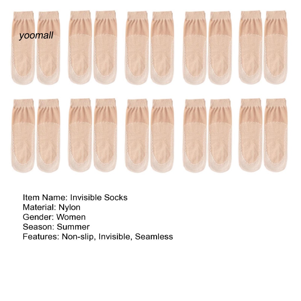 Set 10 Đôi Vớ Mềm Cổ Thấp Khô Nhanh Thời Trang Xuân Hè Cho Nữ