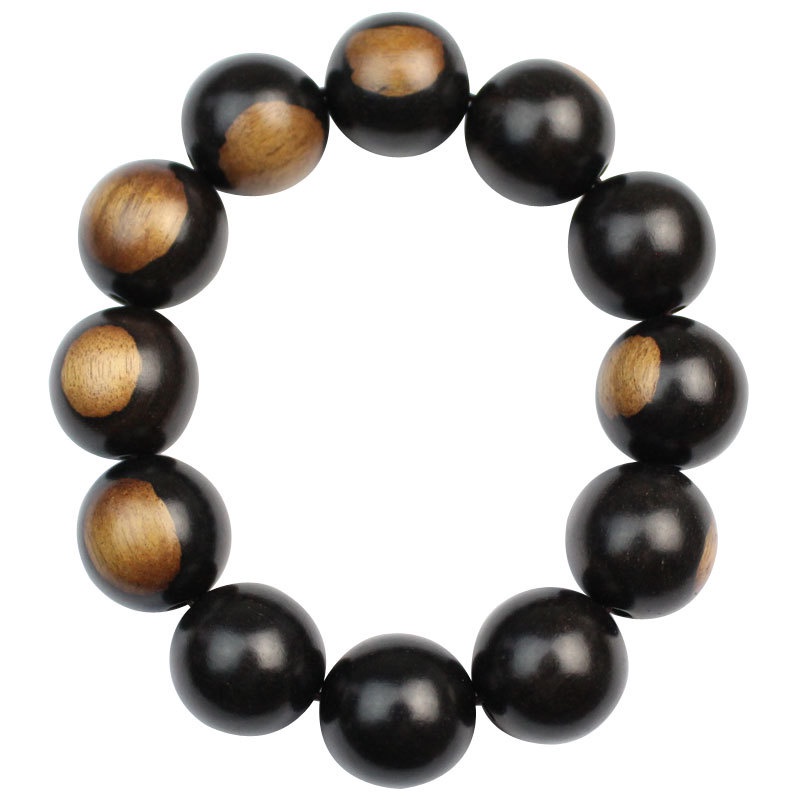 Vòng Tay Âm Dương Bằng Gỗ Mun Đàn Hương Thời Trang Cho Cặp Đôi