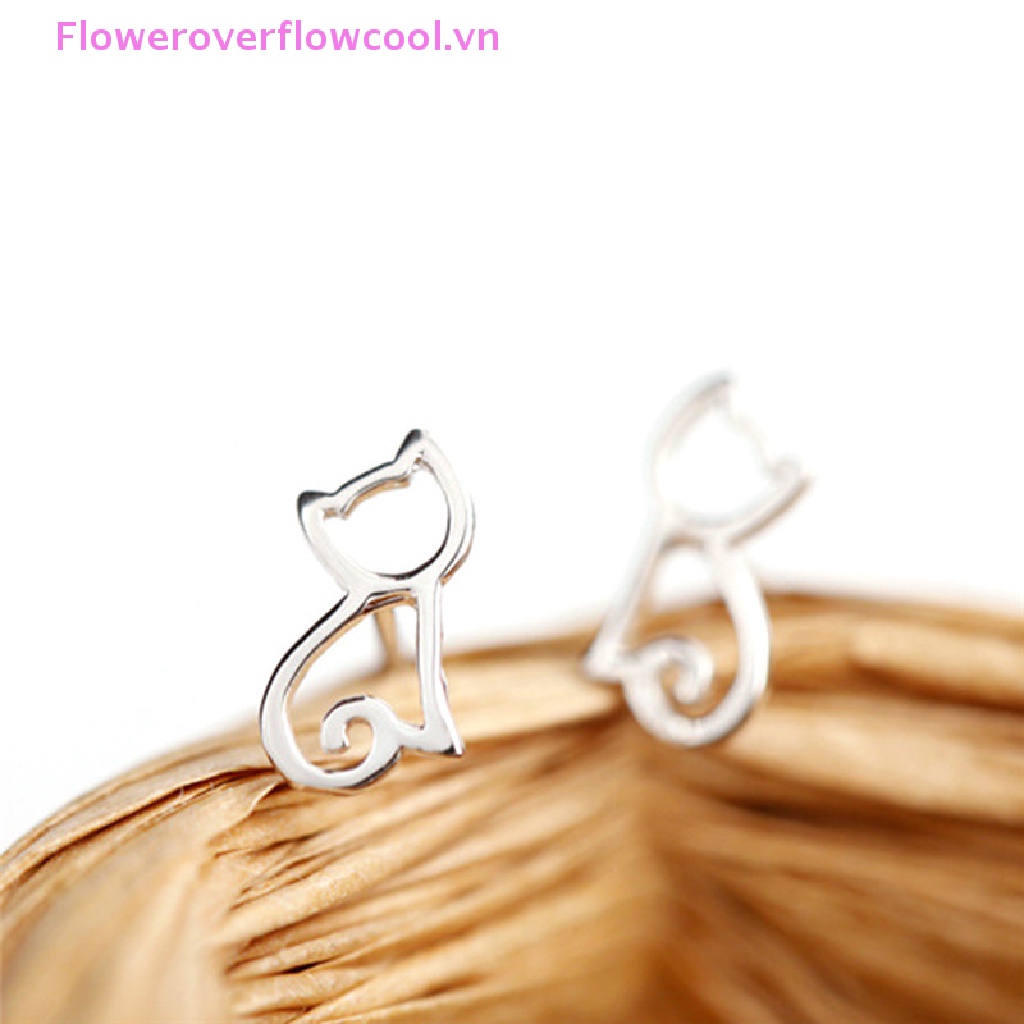 Bông Tai Hình Mèo Dễ Thương Cho Nữ