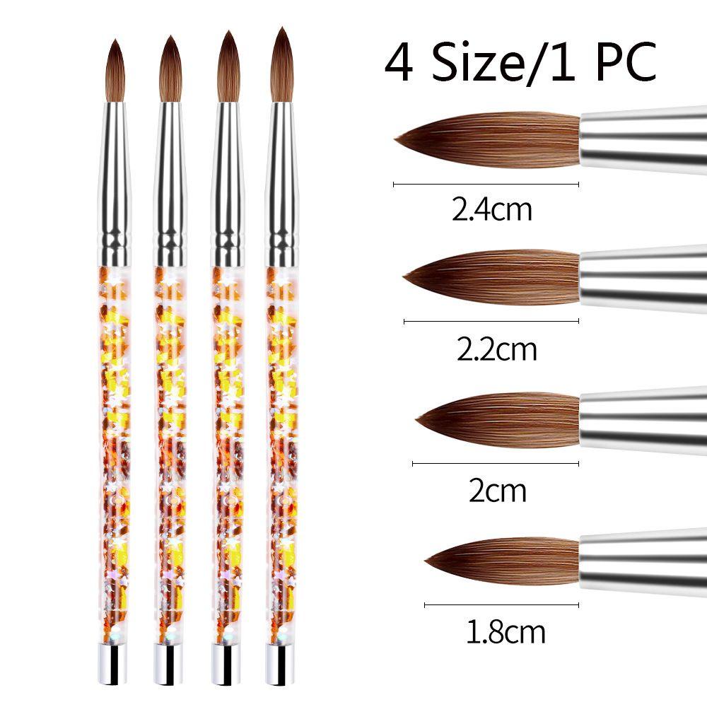 SHOOGIX Pure  Nylon Hair UV Gel Nail Polish Brush Fashion Manicure Tool With Liquid Glitter Handle