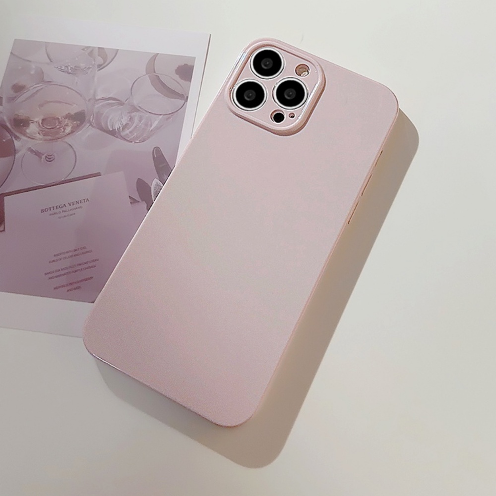 Ốp Điện Thoại TPU Mềm Chống Trầy Màu Trơn Bảo Vệ Ống Kính Máy Ảnh Cho IPhone 11 12 13 14 Pro Max