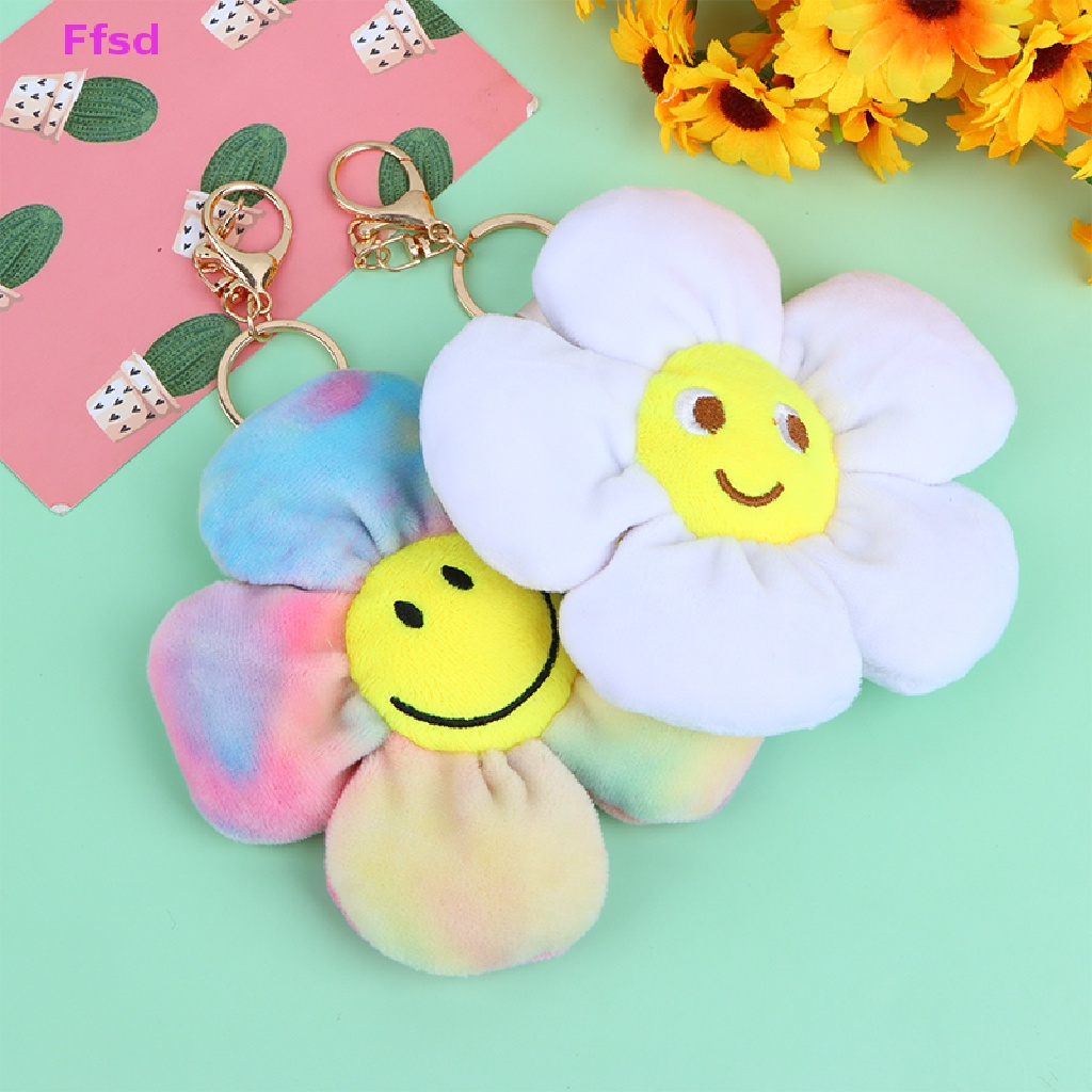 {Ffsd} Móc Khóa Xe Hơi / Túi Xách Hình Hoa Hướng Dương Nhồi Bông Xinh Xắn