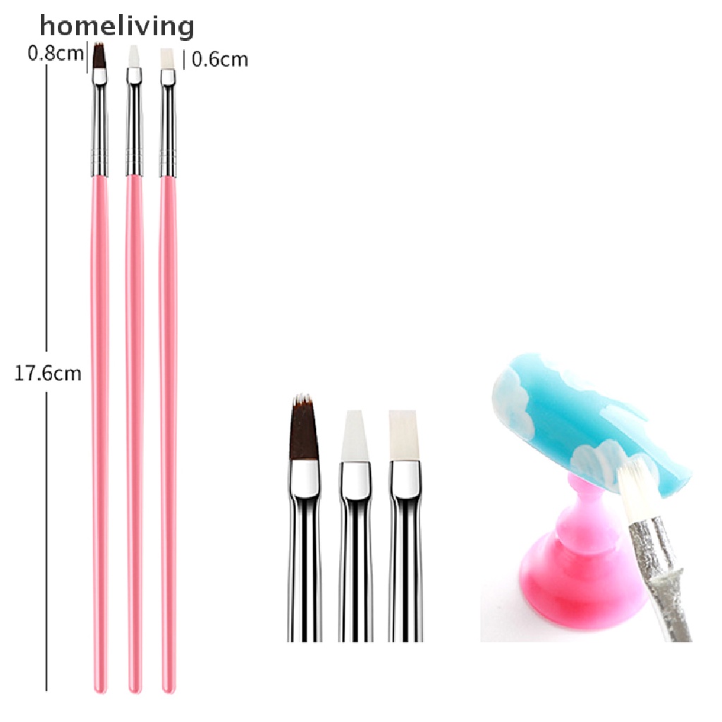 Bộ 15 Cọ Vẽ Móng Tay Nghệ Thuật DIY Cán Pha Lê