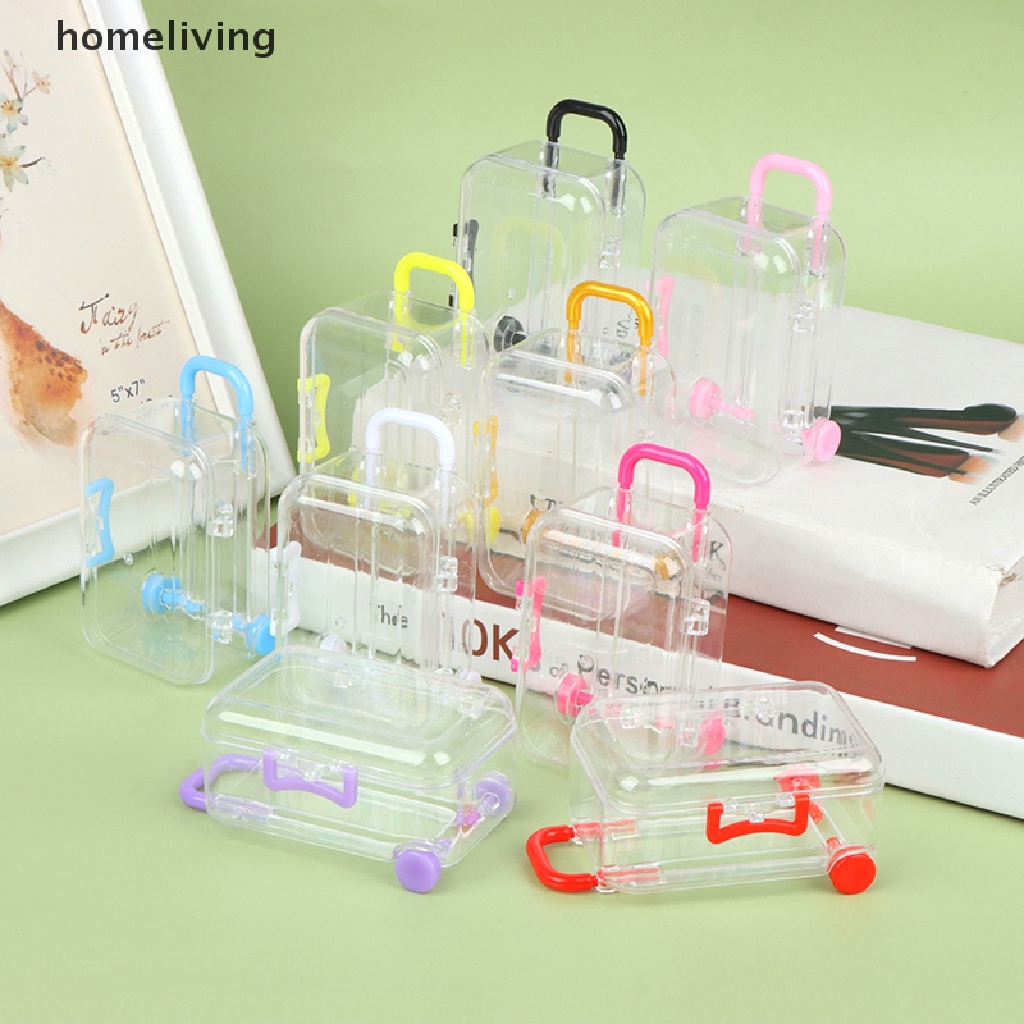 1 Túi Đựng Kẹo 5 * 7cm Dạng Va Li Kéo Mini Trang Trí Nhà Búp Bê