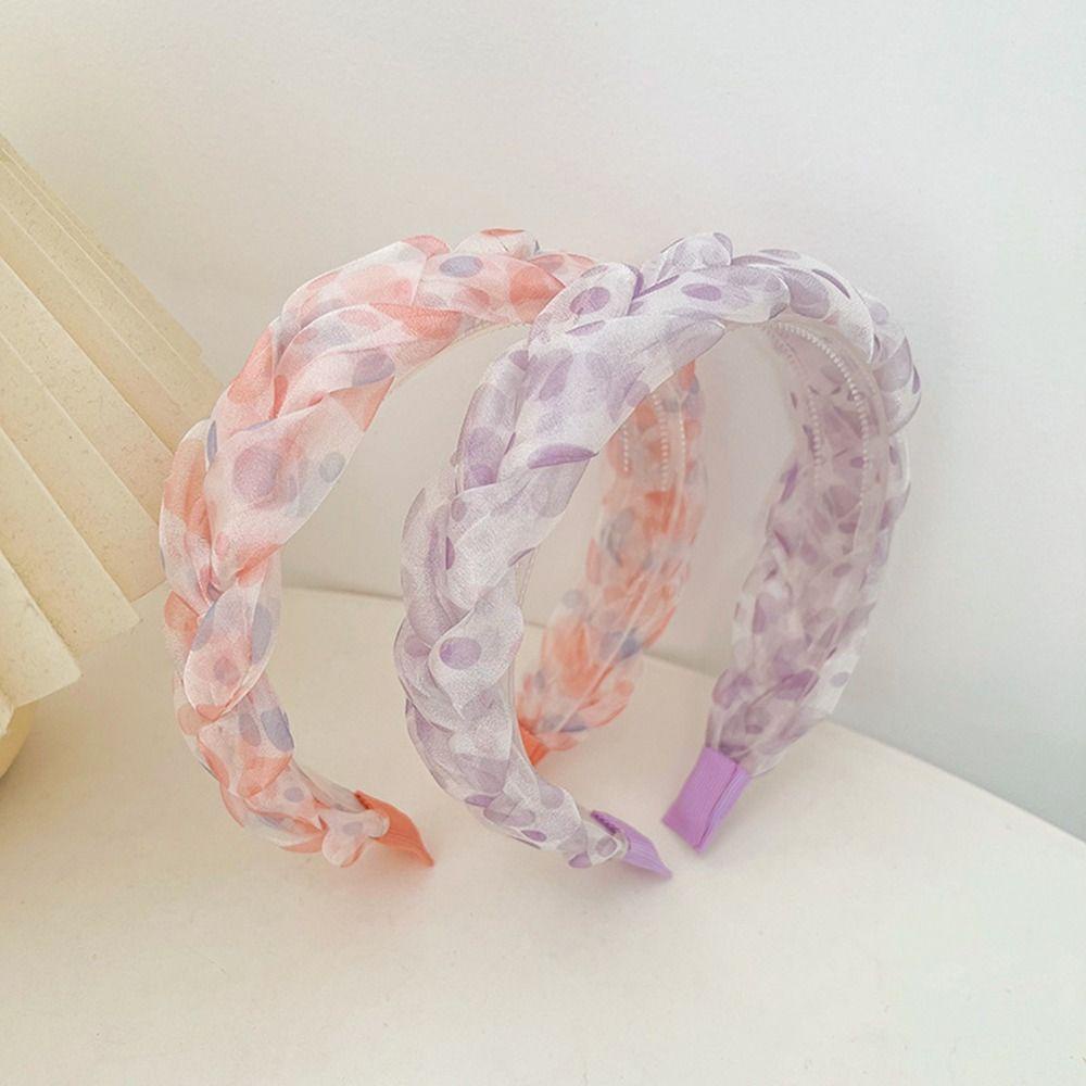 DYRUIDOJ Băng Đô Vải Organza Bản Rộng Thời Trang Cho Nữ