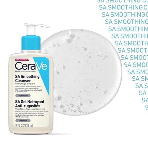 Sữa rửa mặt dành cho da khô ráp, sần sùi Cerave SA Smoothing Cleanser 236ml
