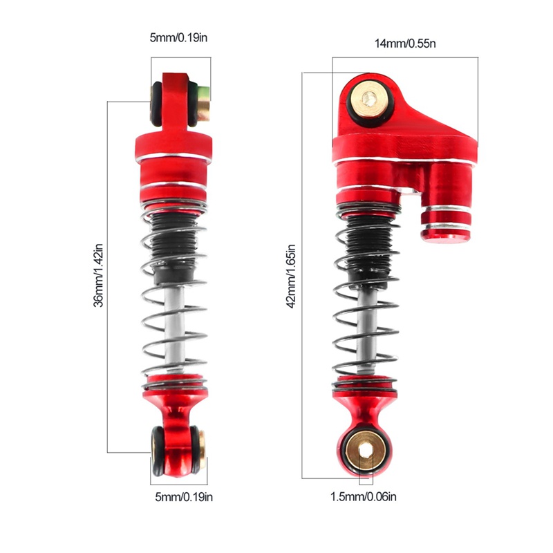 Bộ Phụ Kiện Giảm Xóc Dành Cho Xe Đồ Chơi SCX24 AXI 90081 1 / 24 RC