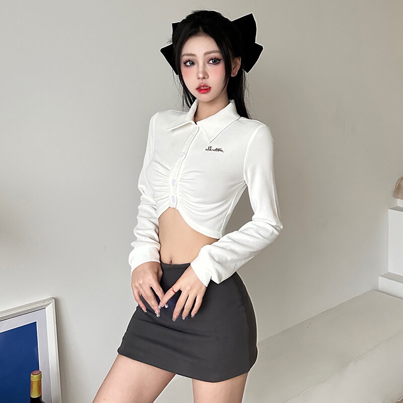 Áo Thun Màu Trơn Phong Cách Thời Trang Đường Phố Dễ Phối Đồ Kliou 2023