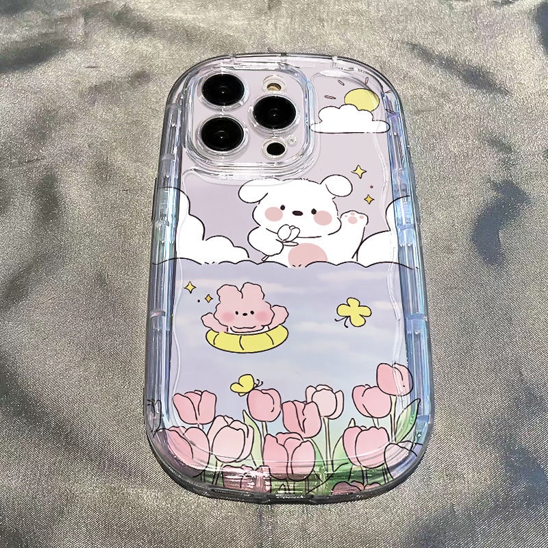 ✅Ốp Điện Thoại / Mềm Trong Suốt Chống Sốc Hình Hoa Tulip 1213 Cho iPhone14 xr Apple 11xs / 8p7 G6KN