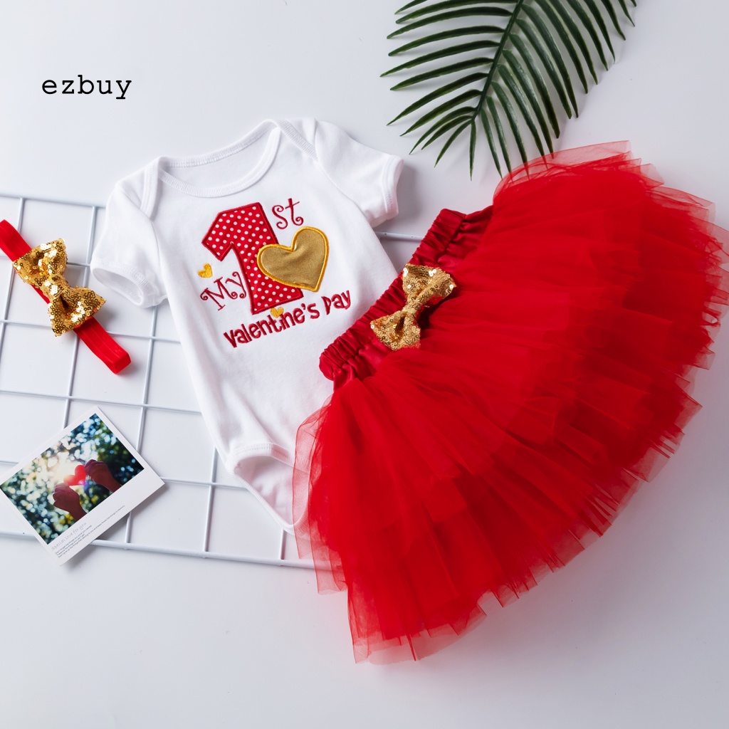 Bộ 3 Món Áo Liền Quần + Chân Váy + Băng Đô Mềm Mại Thời Trang Cho Bé Gái