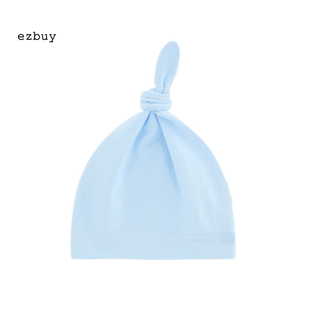 Mũ Beanie Cotton Thắt Nút Màu Trơn Tùy Chỉnh Thời Trang Mùa Xuân Cho Bé Sơ Sinh