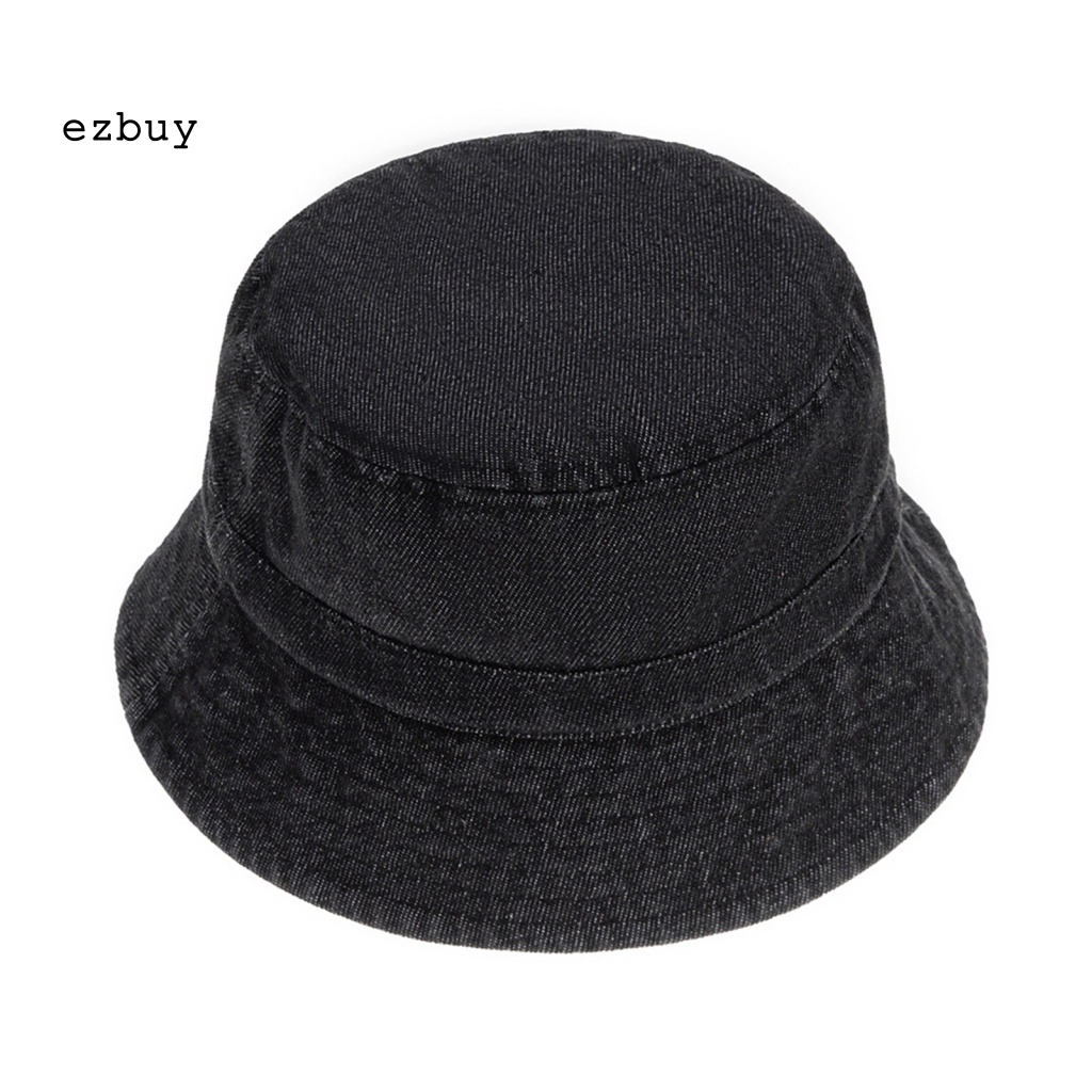 Mũ Tai Bèo Denim Chống Nắng Mềm Mại Màu Trơn Giặt Được Cho Bé