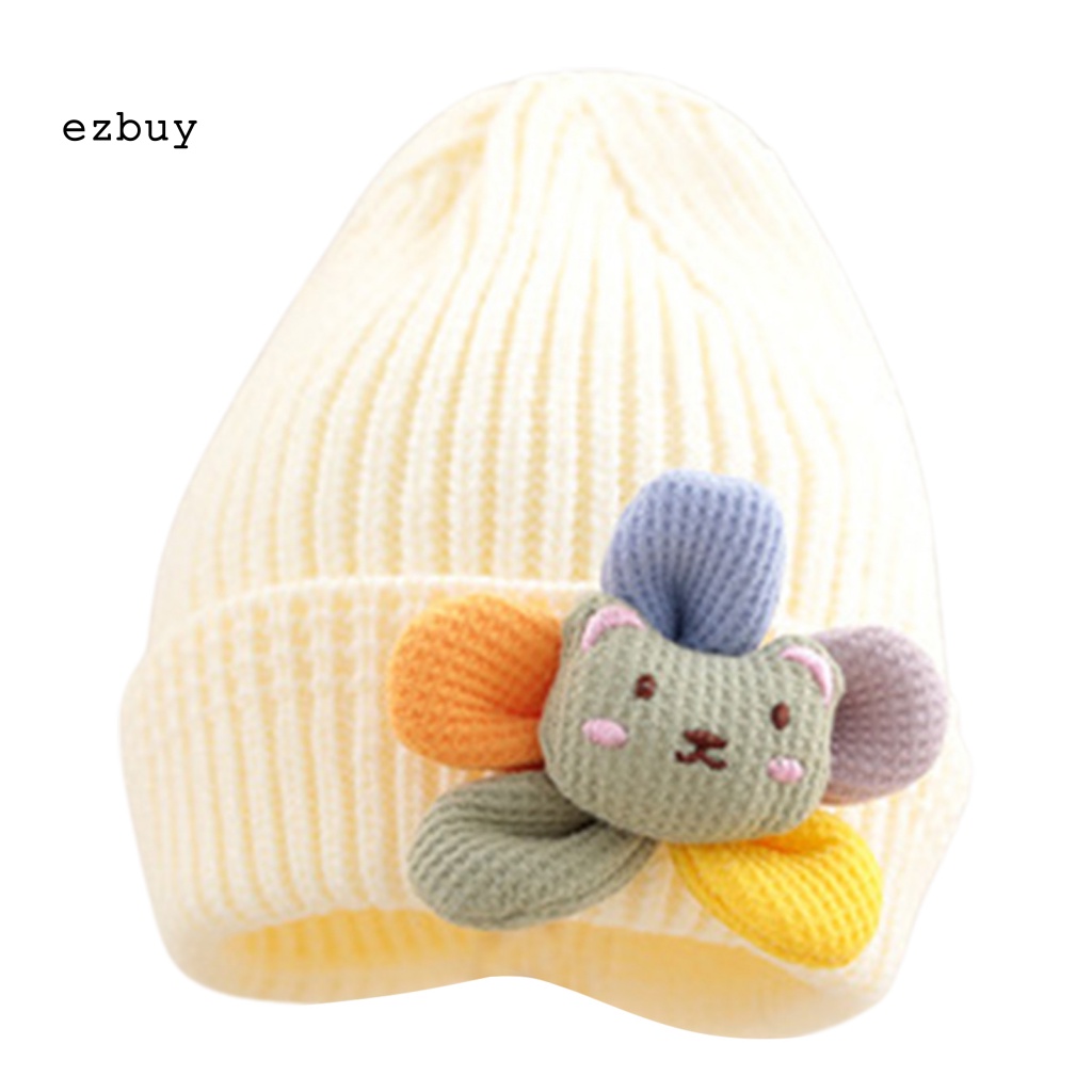 Mũ Beanie Cotton Giữ Ấm Nhiều Màu Sắc Đáng Yêu Cho Bé