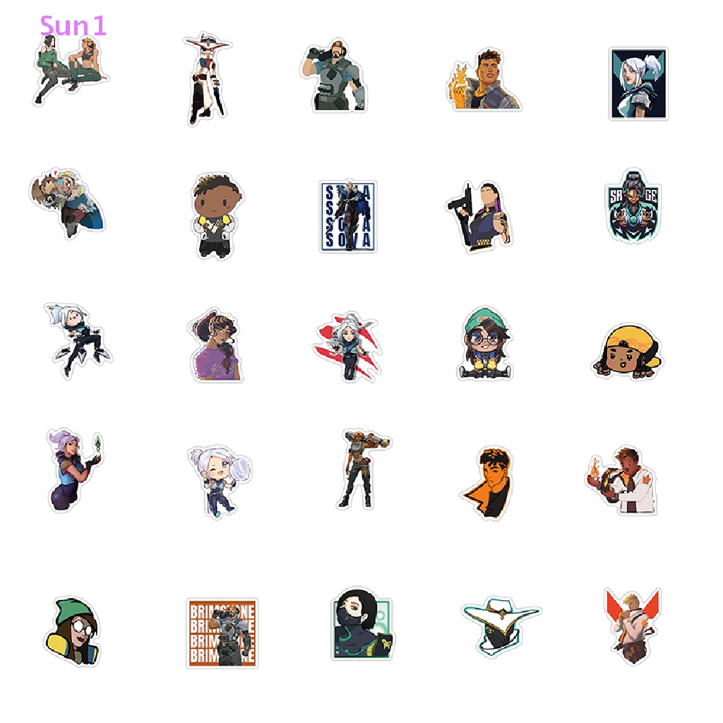 Set 50 Sticker Dán Trang Trí Đàn Guitar / Laptop / Ván Trượt DIY Bằng Chất Liệu PVC