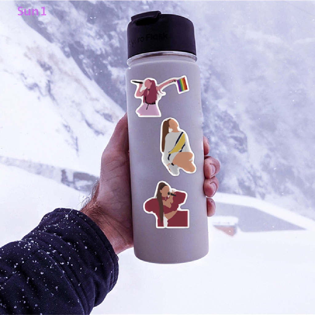 Bộ 50 Miếng Dán Chống Thấm Nước Sun1 &gt; Ariana Grande Graffiti ers Trang Trí Vali Guitar
