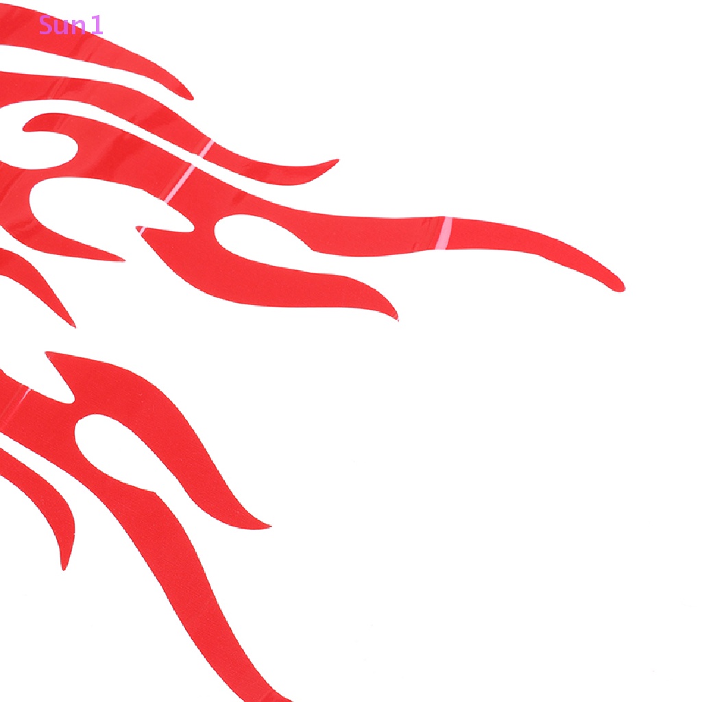 Bộ 2 Miếng Dán Phản Quang 40cm In Hình Ngọn Lửa Cho Xe Hơi