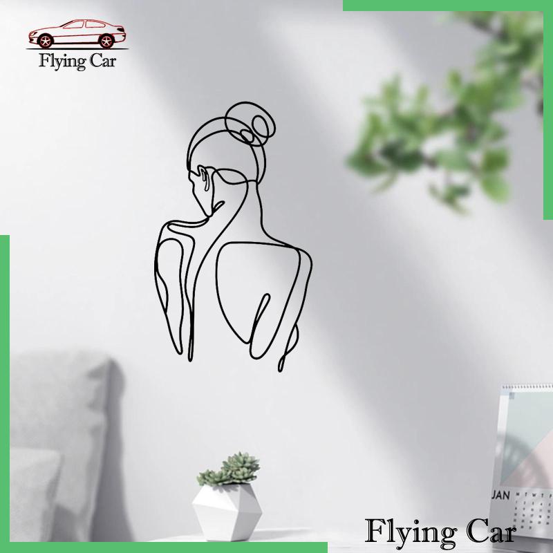 [Lzdjfmy2] Hình Dán Tường Nghệ Thuật Kim Loại Trang Trí Phòng Tắm Cho Nữ