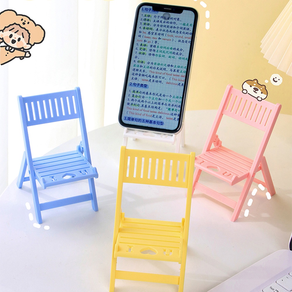 Giá Đỡ Điện Thoại Để Bàn Màu Kẹo Ngọt Họa Tiết Hoạt Hình Sáng Tạo