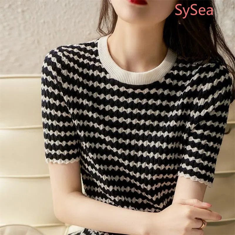 Đầm Dệt Kim Kẻ Sọc Thời Trang Hè Xinh Xắn Cho Nữ