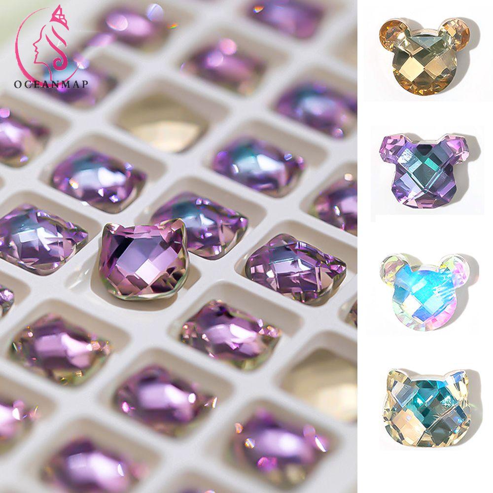 [Hàng mới về] Trang sức làm móng tay màu cực quang sặc sỡ 3D hỗn hợp phong cách sang trọng