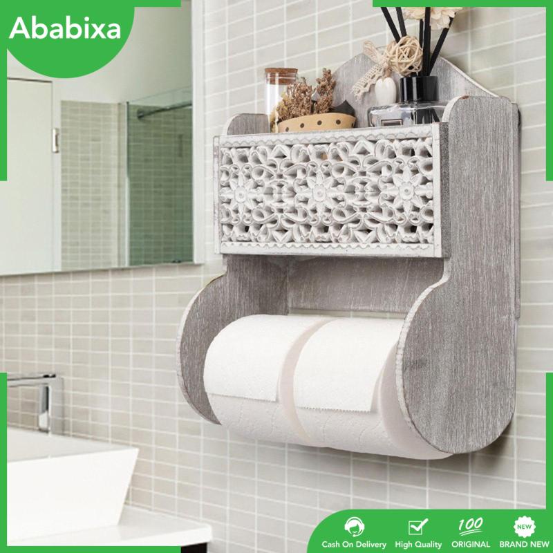 Giá Gỗ Treo Khăn Giấy Cuộn 30x12x31.5cm Tiết Kiệm Không Gian Tiện Dụng