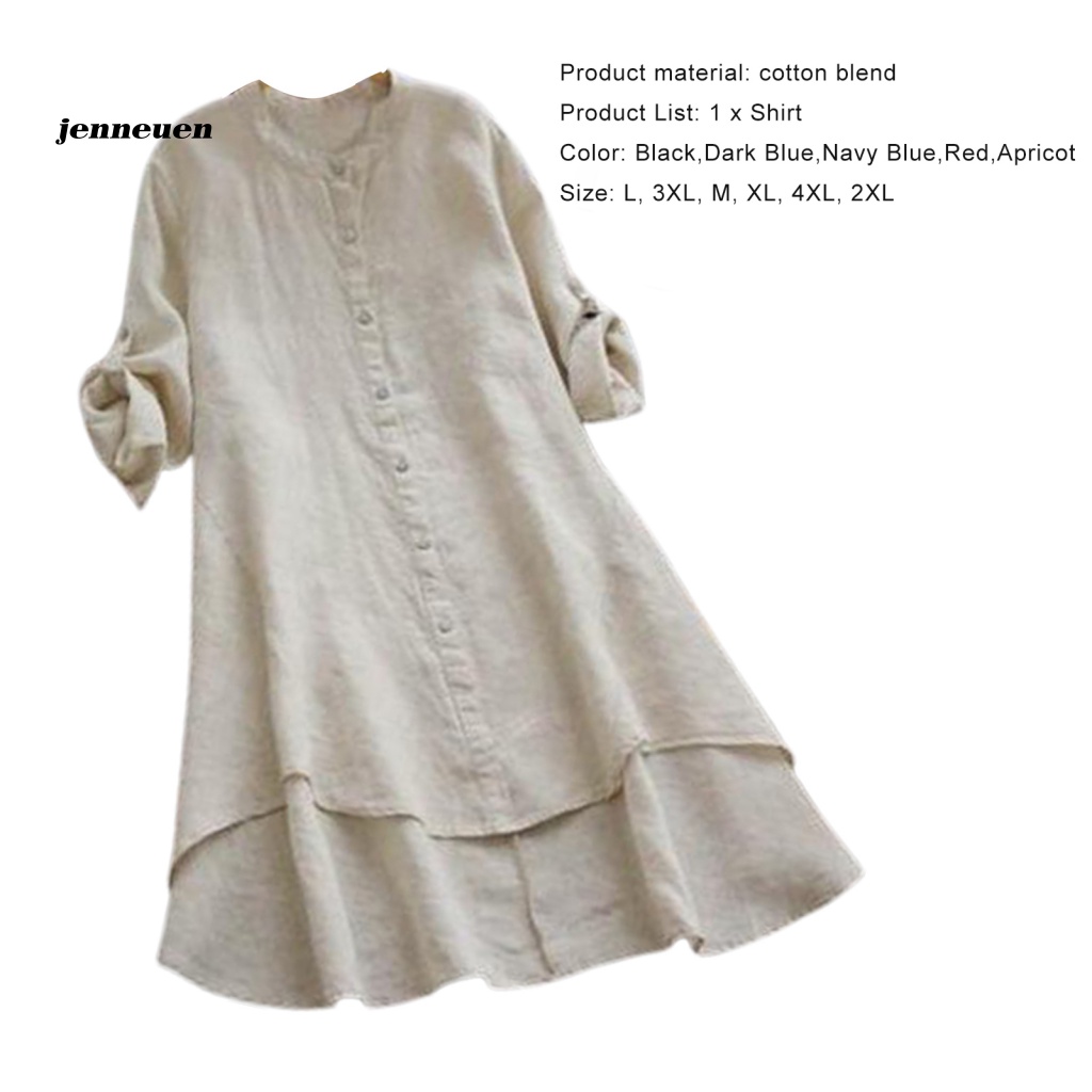 Áo Sơ Mi Dài Tay Cổ Tròn Mỏng Màu Sắc Trơn Thời Trang Mùa Hè Cho Nữ