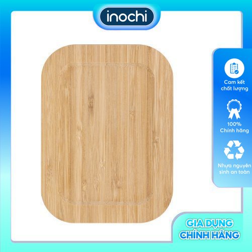 Hộp thuỷ tinh chữ nhật nắp tre Inochi - Nikko 1050ml