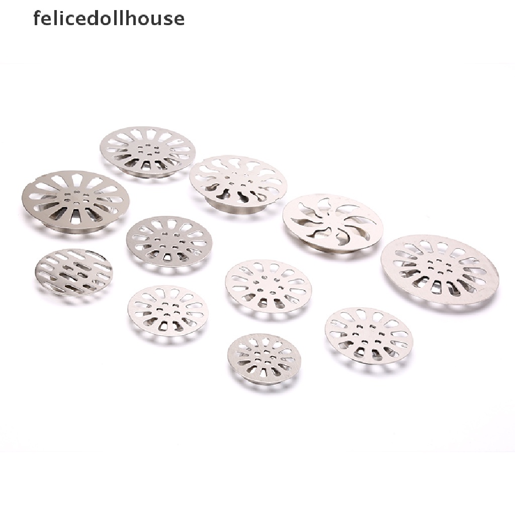 1 Nắp Đậy Cống Thoát Nước Sàn Nhà Bằng Inox Hình Tròn Chống Tắc Nghẽn