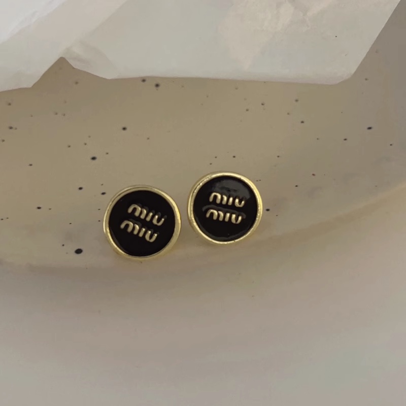 Bông Tai Kim Loại Hình Tròn In Chữ M Phong Cách Âu Mỹ Cổ Điển Thời Trang 2023