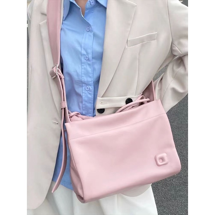 Túi Tote Da Pu Mềm Hình Vuông Màu Trơn Kích Thước Lớn 31X22X12 Cho Nữ