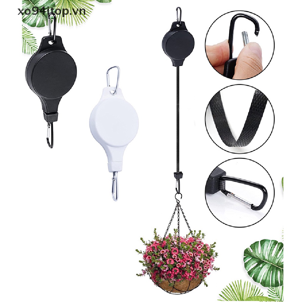 XOITOP Plant Pulley Hook Retractable Plant Hook Pulley Adjustable Plant Hanging Pulley VN