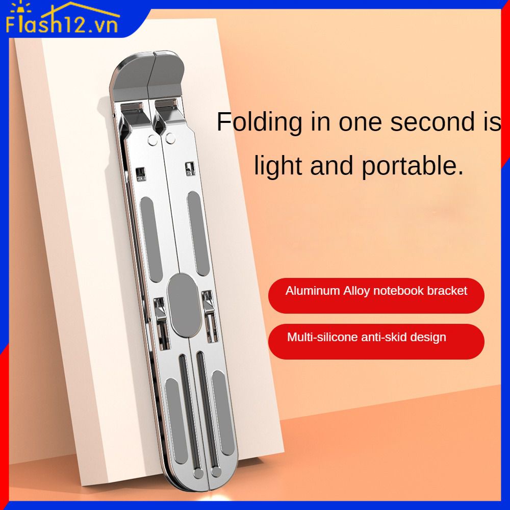 Giá Đỡ Máy Tính Xách Tay Để Bàn Xoay 360 Độ Giá Đỡ Máy Tính Xách Tay Bằng Hợp Kim Nhôm 10 Khối Tản Nhiệt Gấp Gọn Flash12_vn