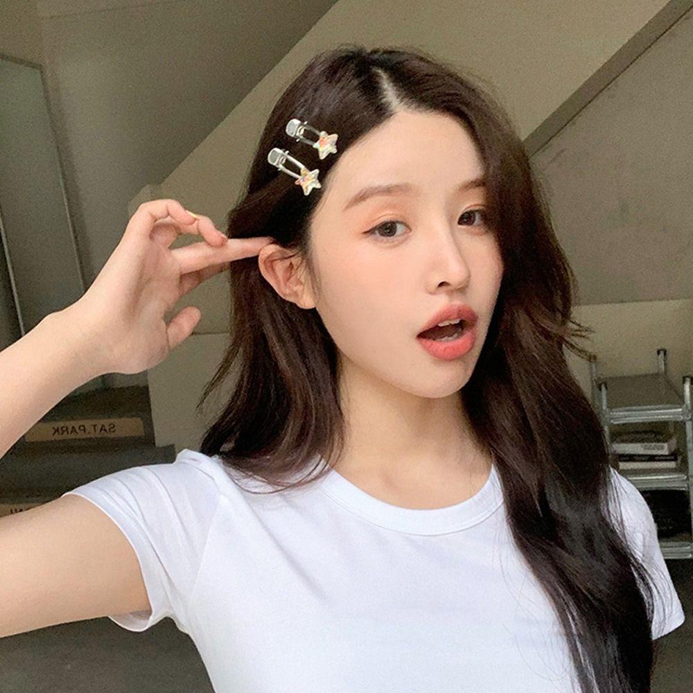 Kẹp Tóc Hình Ngôi Sao / Chú Bướm Lấp Lánh Thời Trang Hàn Quốc Cho Bé Gái