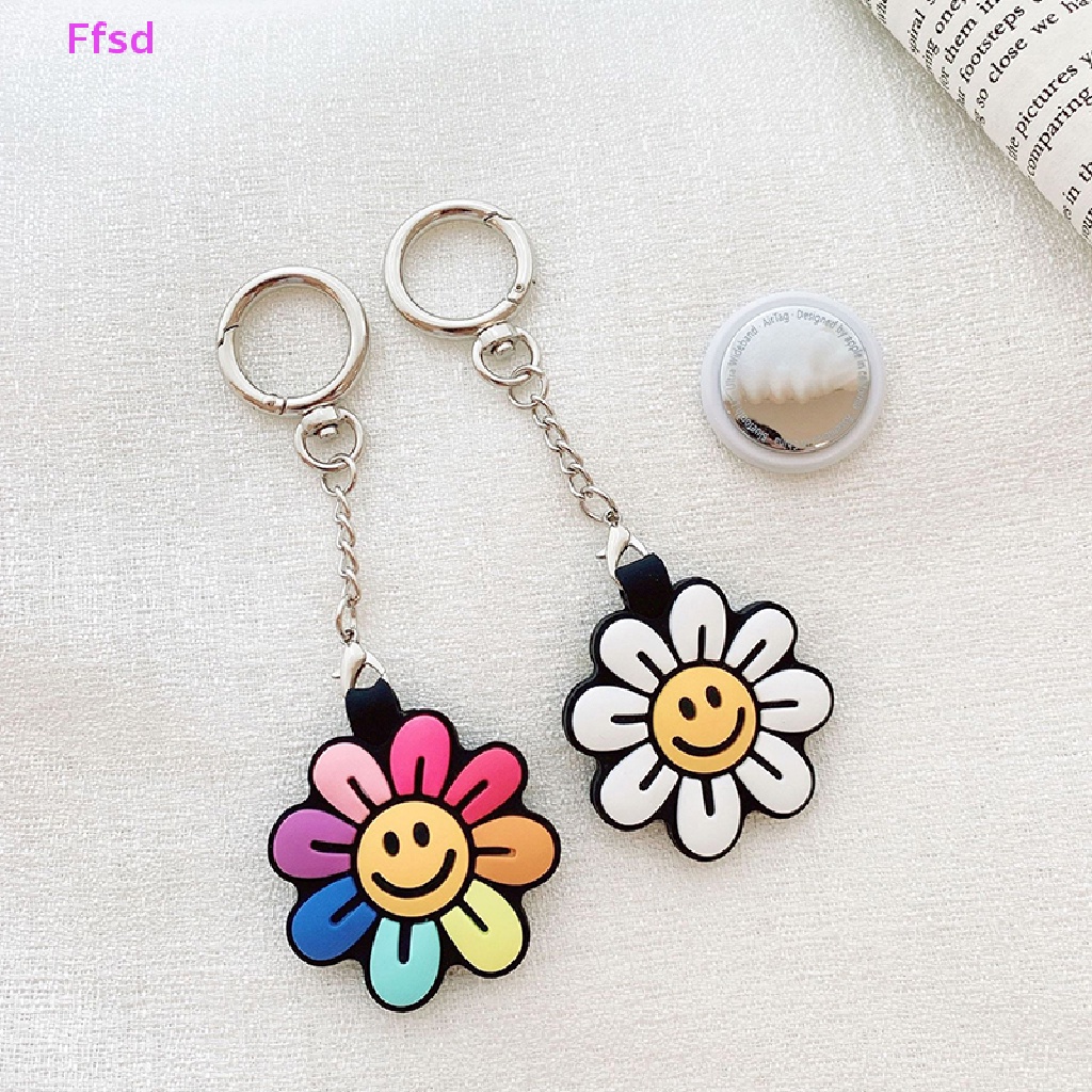 {Ffsd} Móc Khóa Chống Thất Lạc Cho Apple Theo Dõi Không Khí Hình Hoa Hướng Dương Mặt Cười