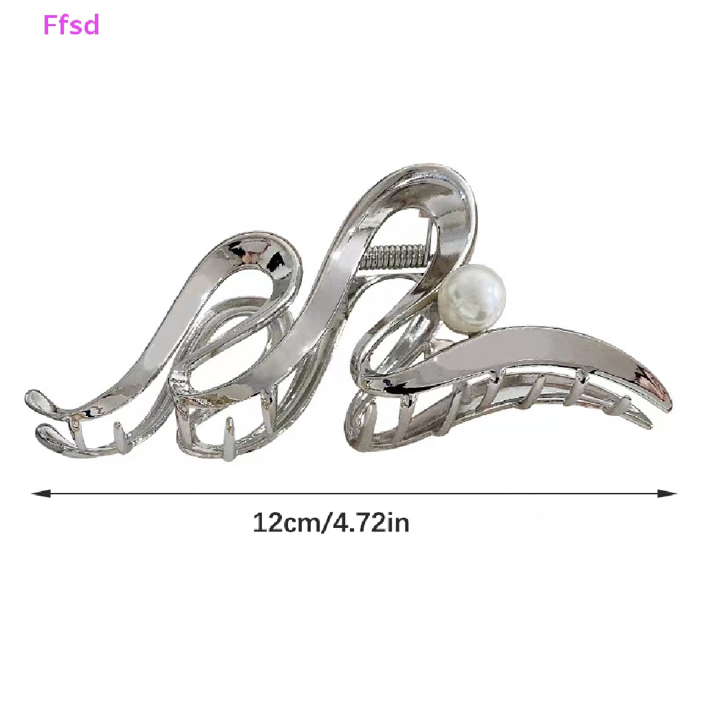 {Ffsd} Mới Kẹp Tóc Đuôi Ngựa Dạng Rỗng Màu Bạc Thanh Lịch Không Đối Xứng * Bán Chạy Cho Nữ