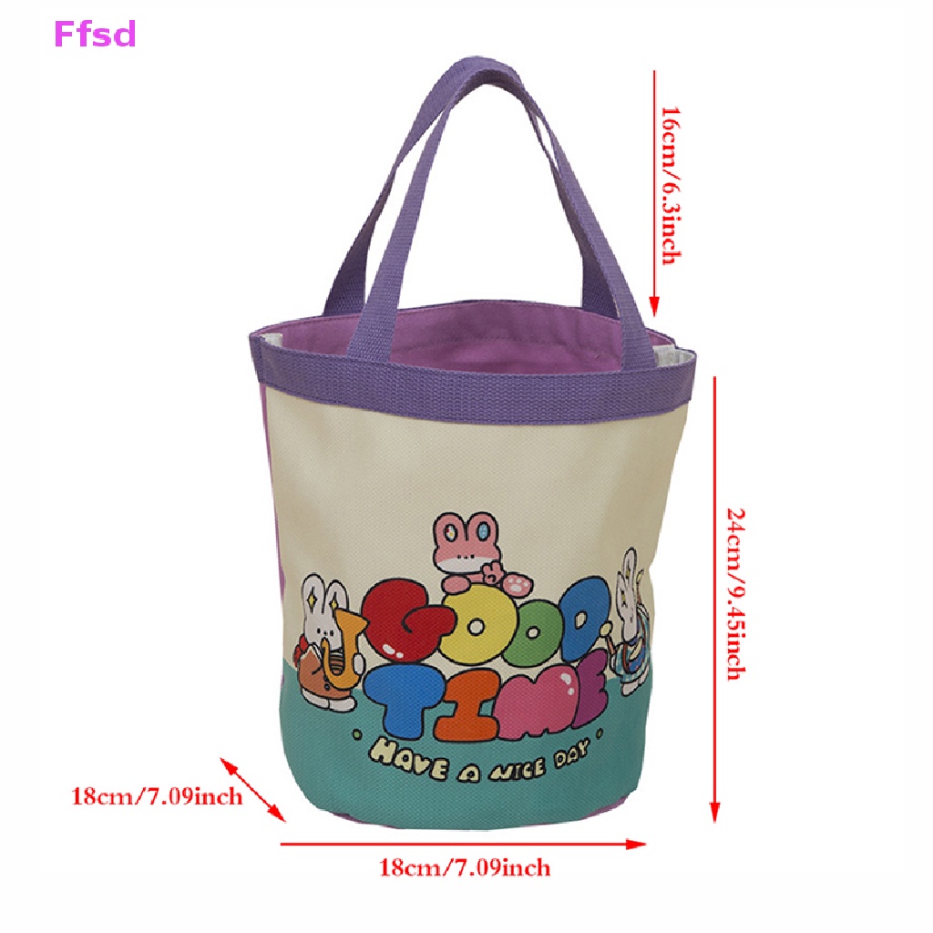 {Ffsd} Túi vải Nhẹ Hình Chú Chó Dễ Thương Có Túi Bên Trong * Bán Chạy Cho Nữ