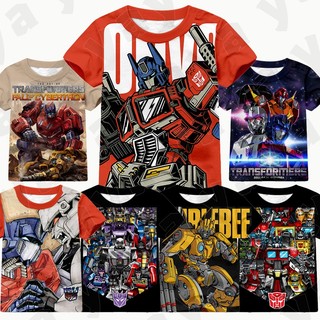 Áo Thun In Hình Optimus Prime 3D Thời Trang Cho Bé