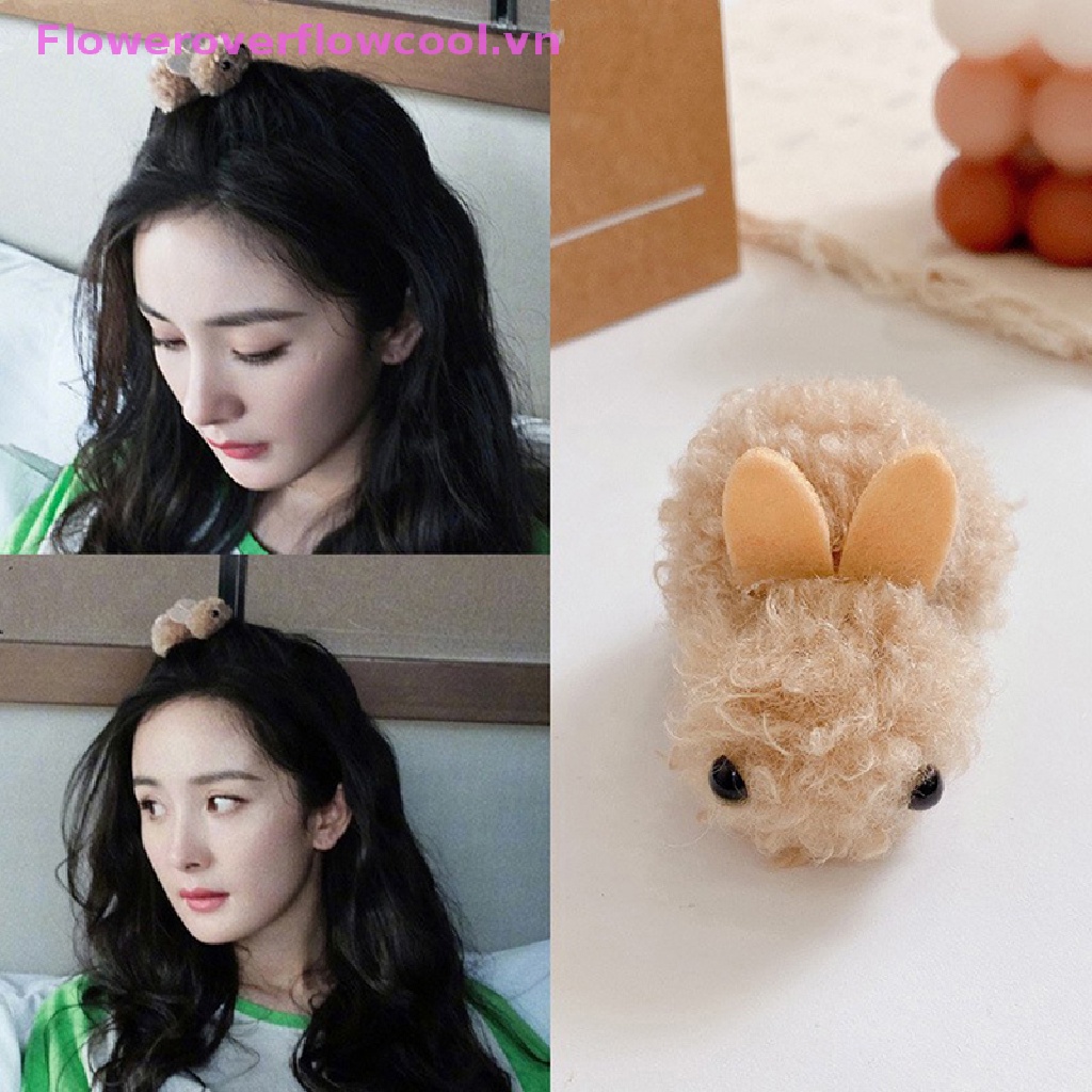 Kẹp Tóc Hình Thỏ Bông Dễ Thương Cho Bé Gái