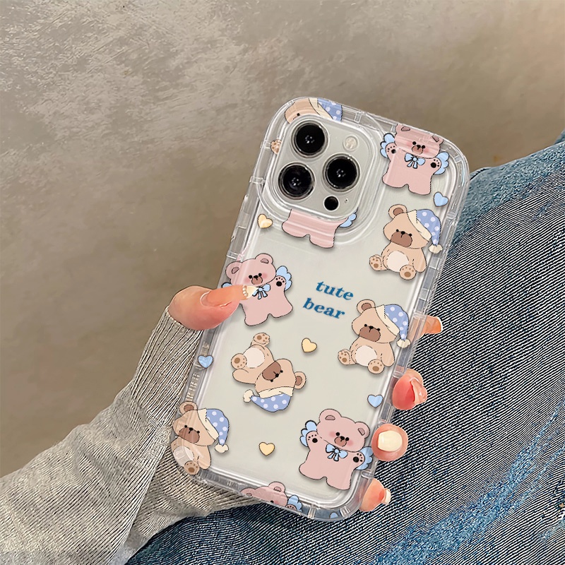 Ốp Điện Thoại Silicon TPU Mềm Trong Suốt Họa Tiết Dễ Thương Chống Sốc Cho IPhone 14 12 13 11 Pro XS Max 7 + 8 Plus X XR