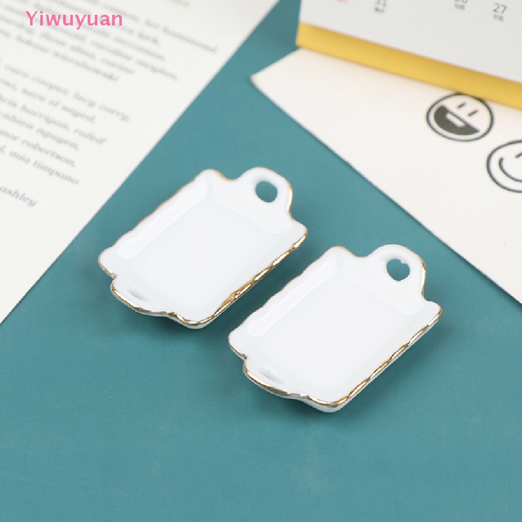 1 Đĩa Sứ Đựng Thức Ăn Đồ Ăn Cho Nhà Búp Bê Tỉ Lệ 1 / 12 Mới