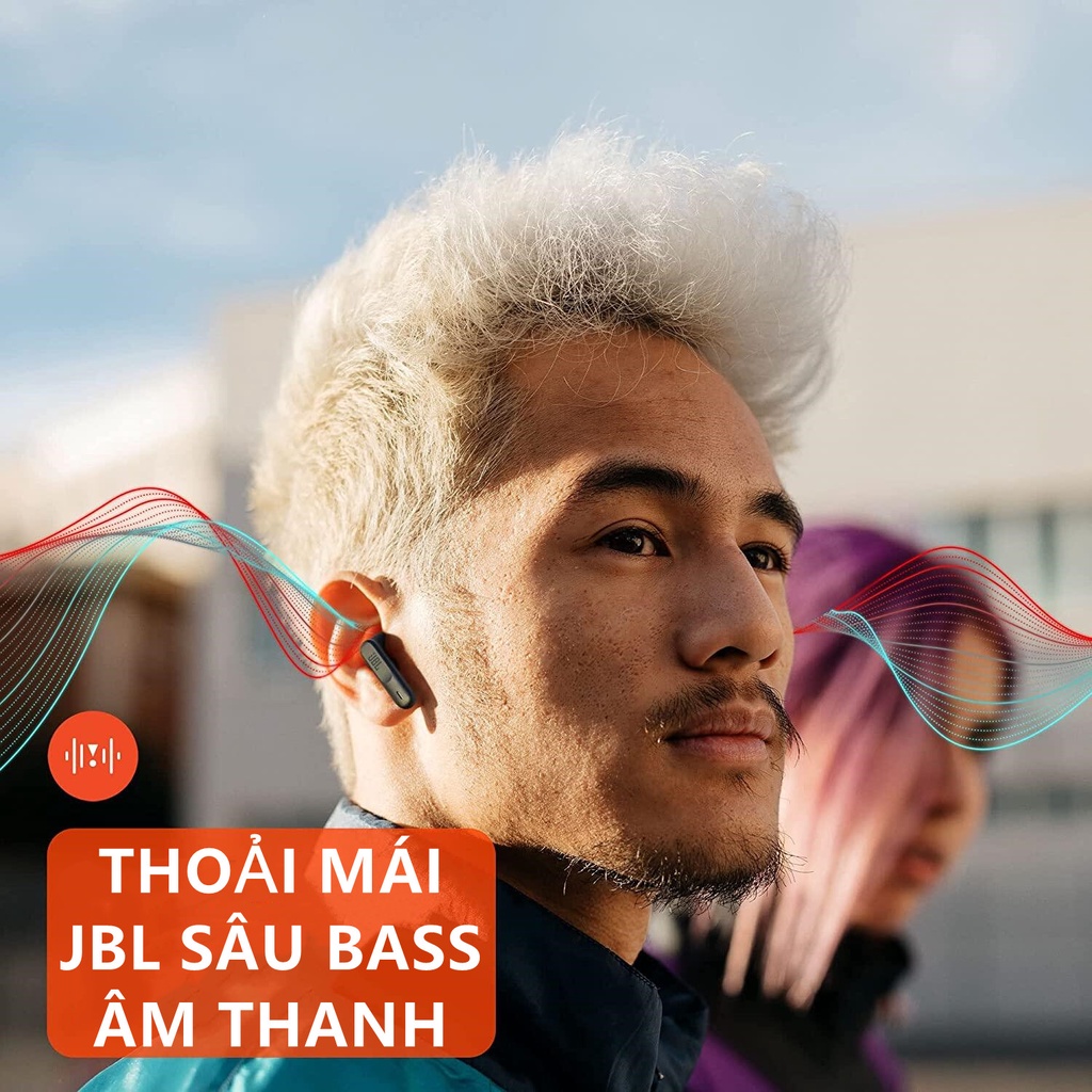 Tai nghe Bluetooth không dây thực sự JBL Wave 300 TWS có micrô tích hợp âm trầm sâu