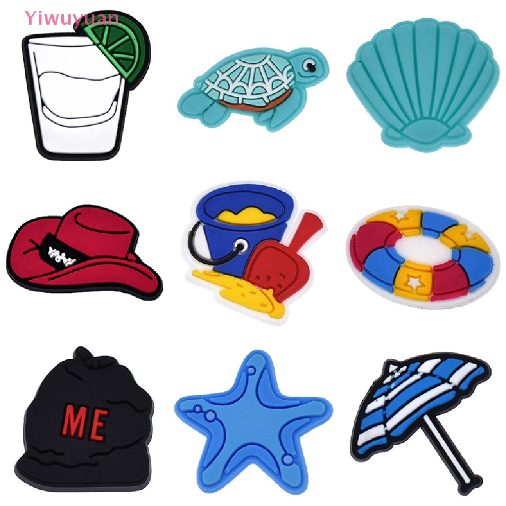 1 Phụ Kiện Khóa Giày Chủ Đề Mùa Hè Bằng Nhựa PVC Mới