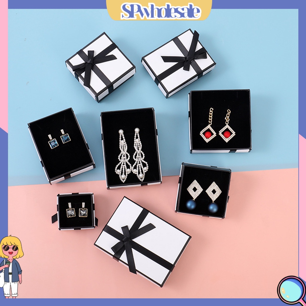 <SPwholesale> Hộp Đựng Trang Sức Thiết Kế Hình Nơ Bằng Giấy Dùng Làm Quà Tặng / Trang Sức / Tiệc Cưới