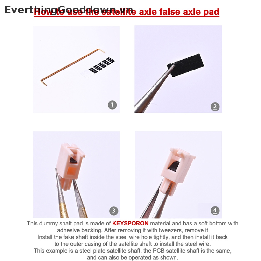 1 Cặp Miếng Dán Trục Vệ Tinh Pcb Ổn Định Cho Bàn Phím Máy Tính Pcb